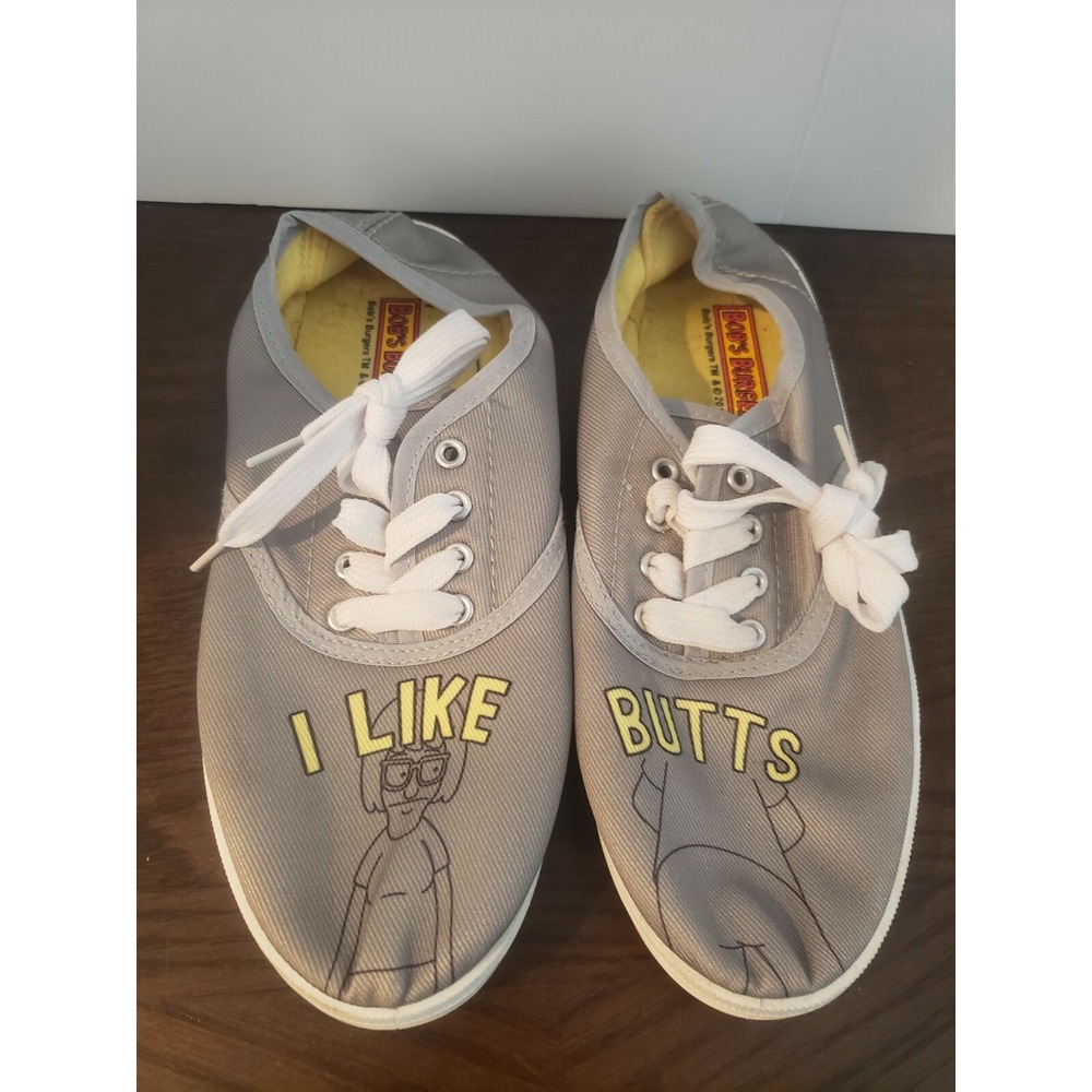 BOB'S BURGERS TINA SHOES I Like Butts Size 7 unisex 2016 RARE sneakers retired
